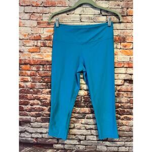 Nike ten less plastic bottles leggings aqua blue cropped pants women's small
